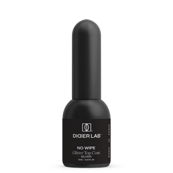 Glitter Top Coat No Wipe, Silver, Didier Lab