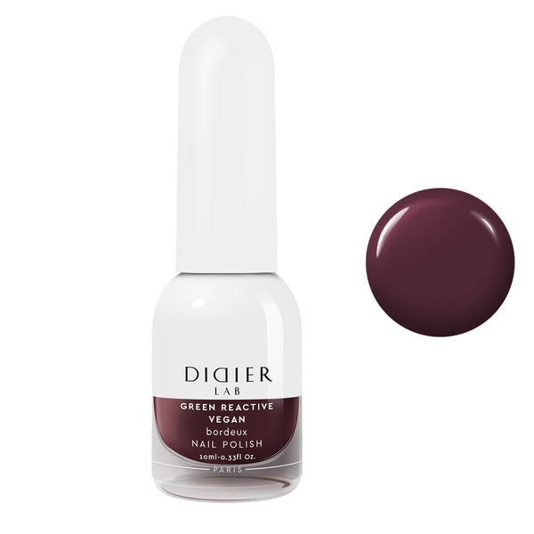 Green Reactive Vegan Nail Polish, Didier Lab, Bordeux, 10ml