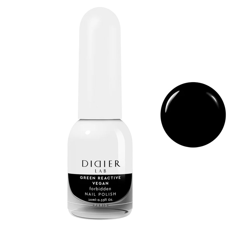 Green Reactive Vegan Nail Polish, Didier Lab, Forbidden, 10ml