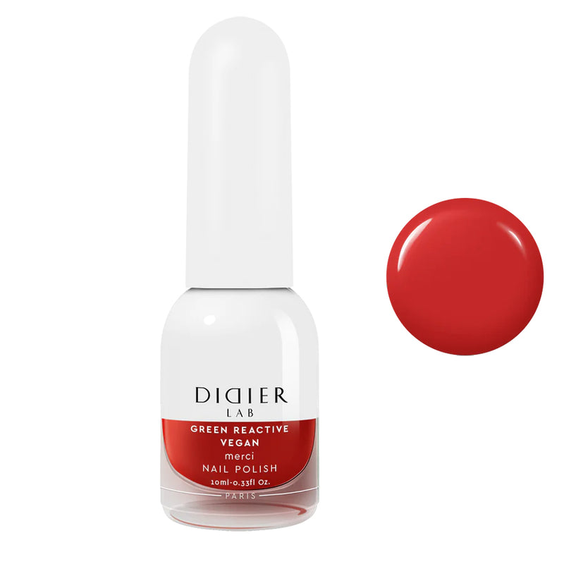 Green Reactive Vegan Nail Polish, Didier Lab, Merci, 10 ml