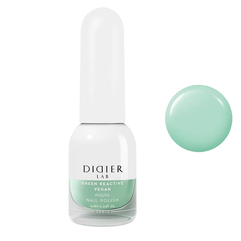 Green Reactive Vegan Nail Polish, Didier Lab, Mojito, 10ml