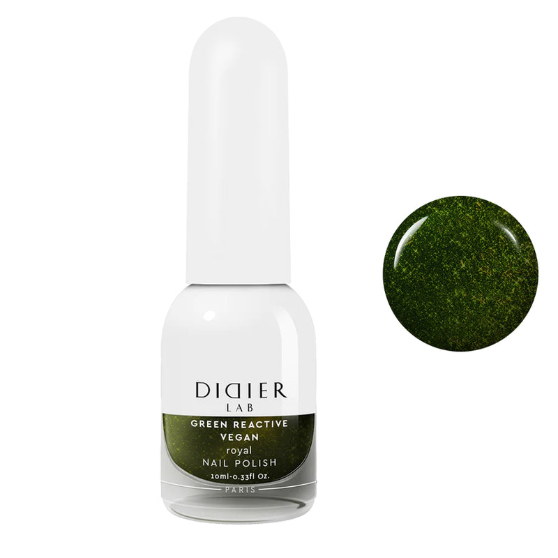 Green Reactive Vegan Nail Polish, Didier Lab, Royal, 10ml