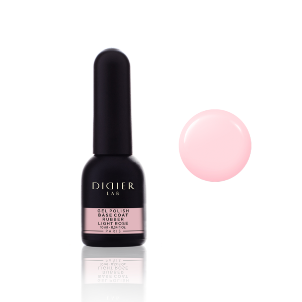 "DIDIER LAB" RUBBER BASE COAT, LIGHT ROSE 10ML
