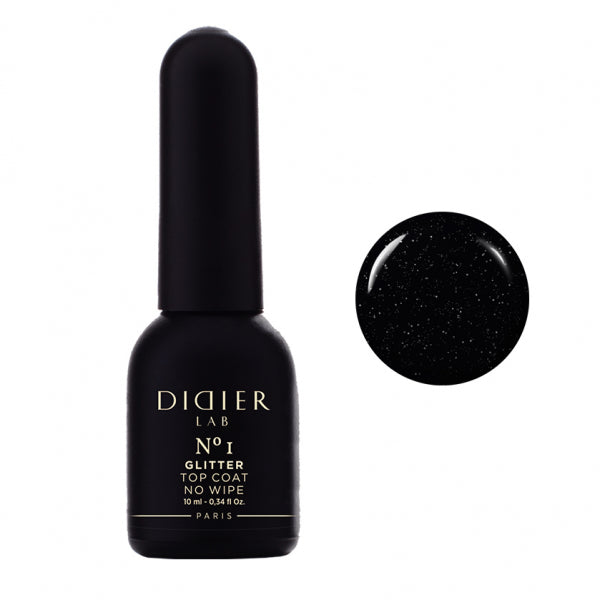 Gel polish "Didier Lab", Glitter Top coat, No1