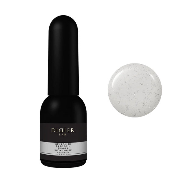 "DIDIER LAB" CAMOUFLAGE RUBBER BASE WITH FOIL "RUBBER BASE FOIL", SMOKY WHITE, 10ML