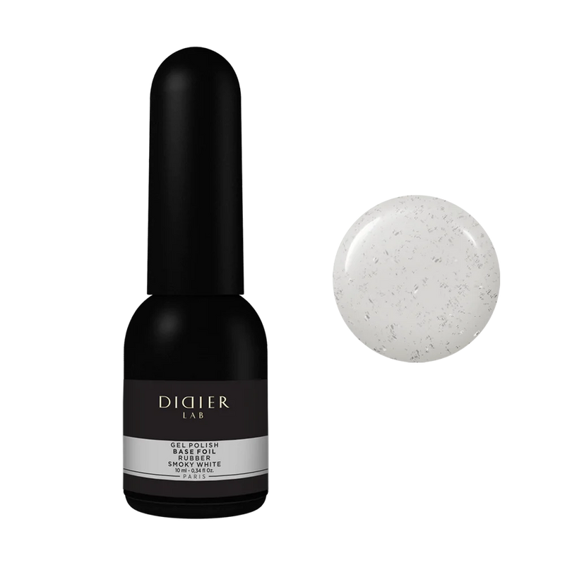 "DIDIER LAB" CAMOUFLAGE RUBBER BASE WITH FOIL "RUBBER BASE FOIL", SMOKY WHITE, 10ML